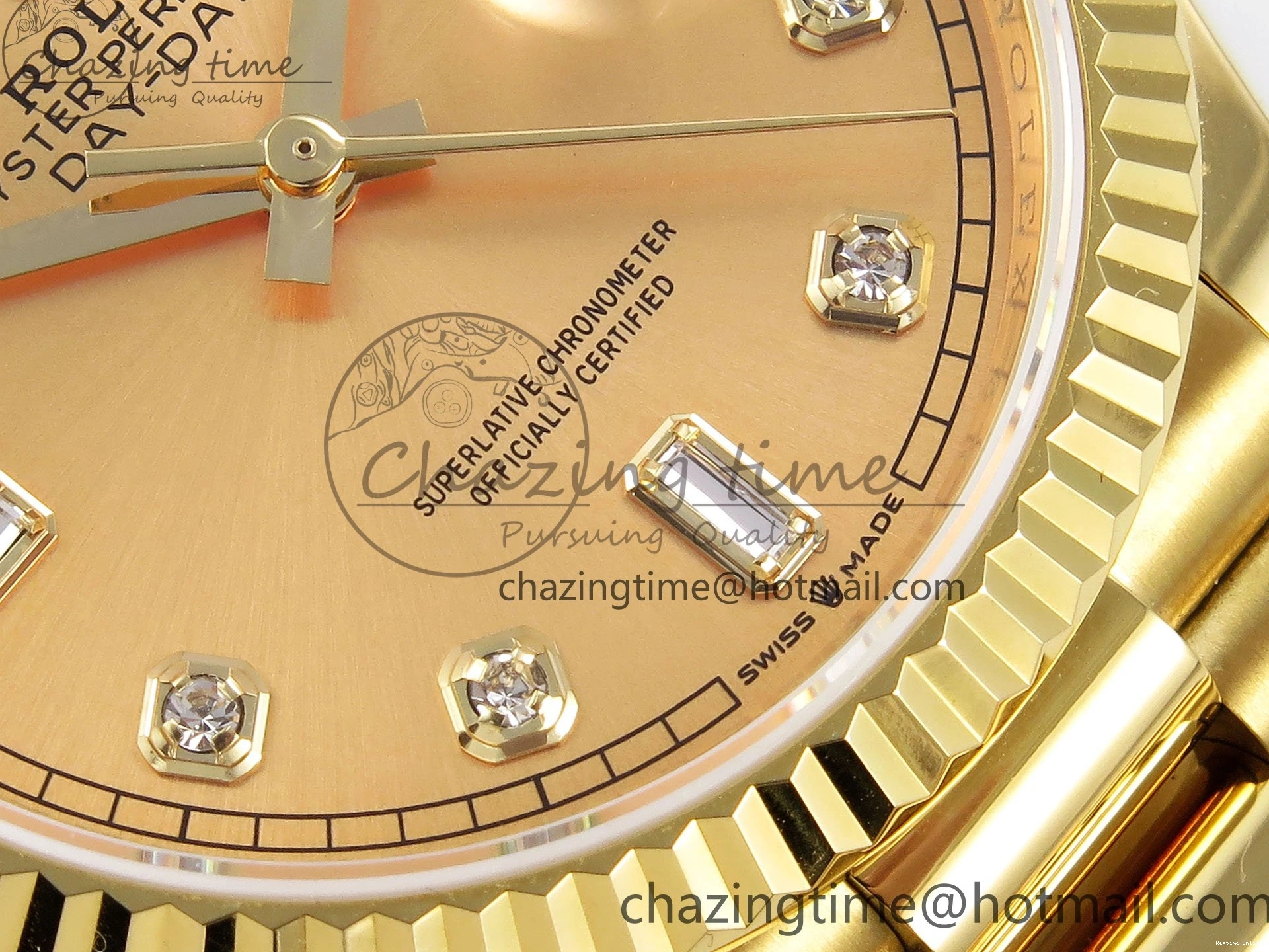 0121 StreetReady Day Date 36 YG TWSF Best Edition YG Diamonds Dial on YG Bracelet A 1616